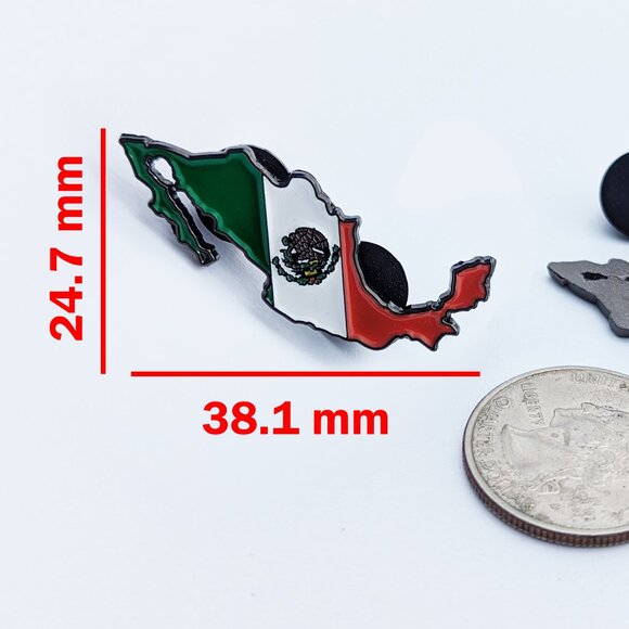 Mexico Pin For Caps Clothing Enamel Badge Mexican Flag pin Map of Mexico Pin - Picture 3 of 4